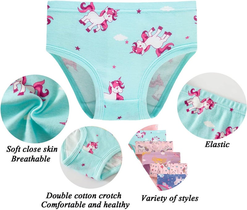 Boboking Baby Soft Cotton Unicorn Briefs for Girls - Image 2